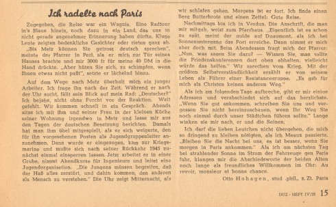 Sig 122b Deutsche Universitätszeitung 1949 Seite 15 -geschnitten
